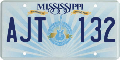 MS license plate AJT132