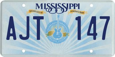 MS license plate AJT147