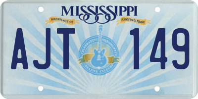 MS license plate AJT149