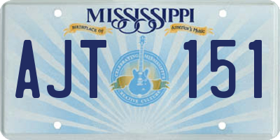 MS license plate AJT151