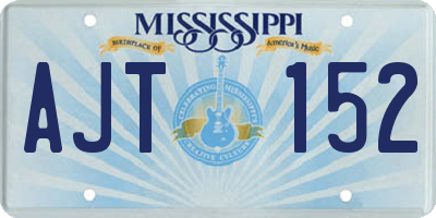 MS license plate AJT152