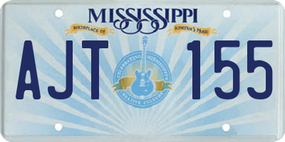 MS license plate AJT155