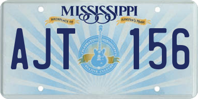 MS license plate AJT156