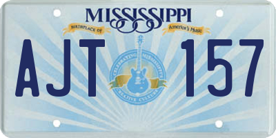 MS license plate AJT157