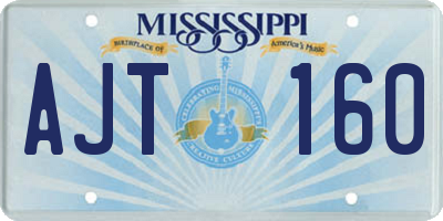 MS license plate AJT160