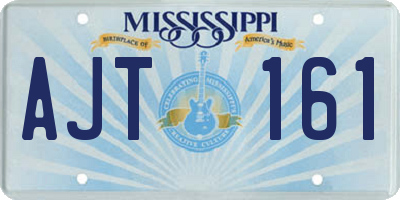 MS license plate AJT161