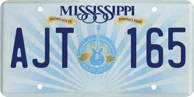 MS license plate AJT165