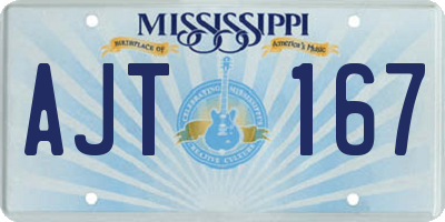 MS license plate AJT167