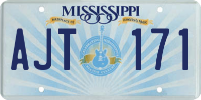 MS license plate AJT171