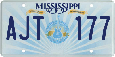 MS license plate AJT177