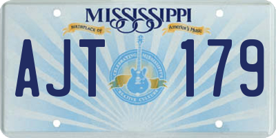 MS license plate AJT179