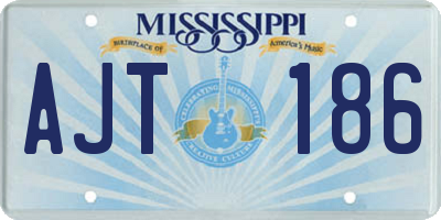 MS license plate AJT186