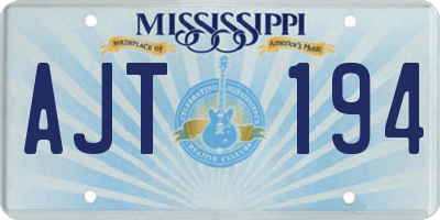 MS license plate AJT194