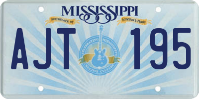 MS license plate AJT195