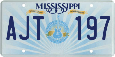 MS license plate AJT197