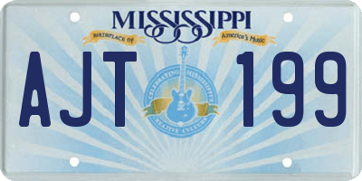 MS license plate AJT199
