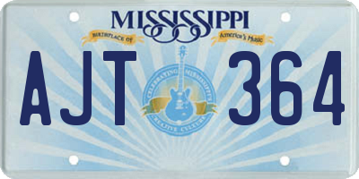 MS license plate AJT364