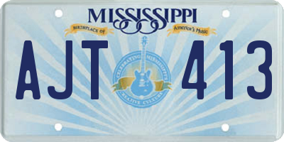MS license plate AJT413