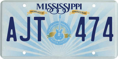 MS license plate AJT474