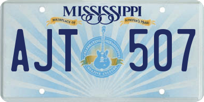 MS license plate AJT507