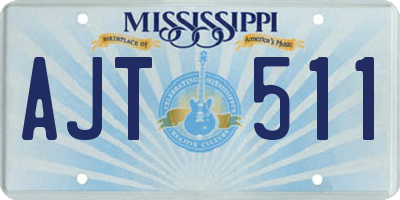 MS license plate AJT511