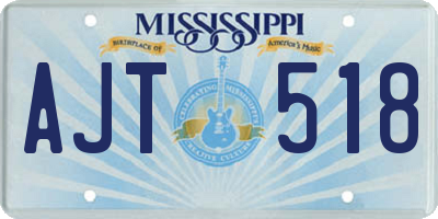 MS license plate AJT518