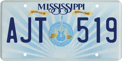 MS license plate AJT519