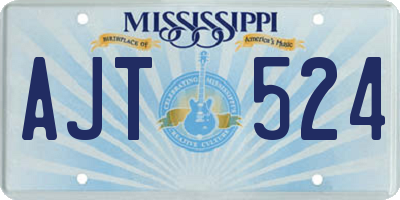 MS license plate AJT524