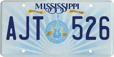 MS license plate AJT526