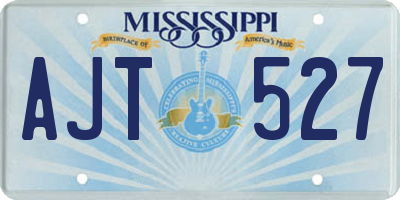 MS license plate AJT527