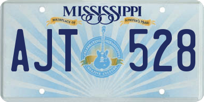 MS license plate AJT528