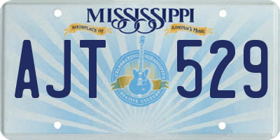 MS license plate AJT529
