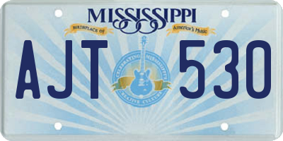 MS license plate AJT530