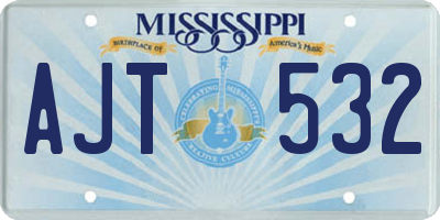 MS license plate AJT532