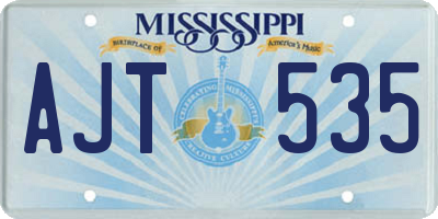 MS license plate AJT535