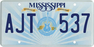 MS license plate AJT537