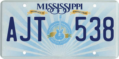 MS license plate AJT538
