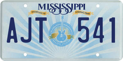 MS license plate AJT541