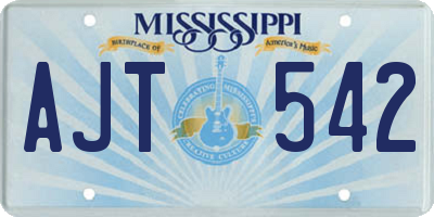 MS license plate AJT542