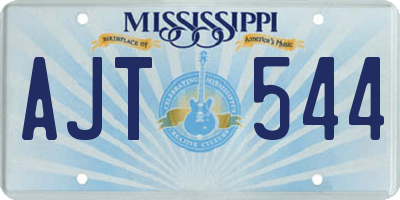 MS license plate AJT544