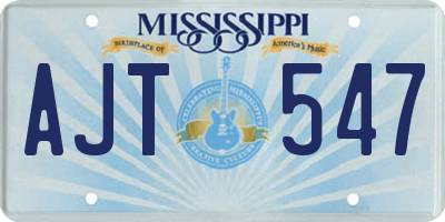 MS license plate AJT547