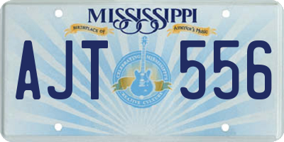 MS license plate AJT556