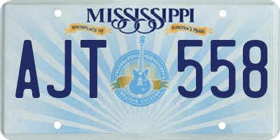 MS license plate AJT558