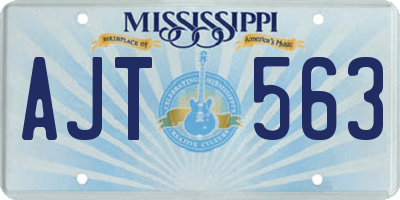 MS license plate AJT563