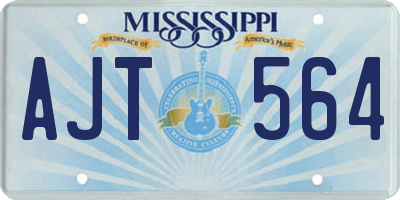 MS license plate AJT564