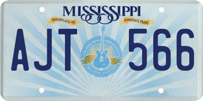 MS license plate AJT566