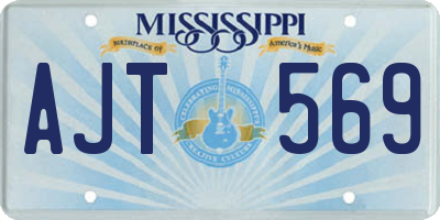 MS license plate AJT569