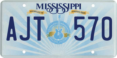 MS license plate AJT570