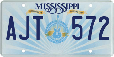 MS license plate AJT572