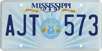 MS license plate AJT573